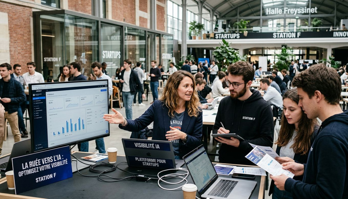 Plateforme pour améliorer sa visibilité dans les IA : la ruée des startupers à Station F